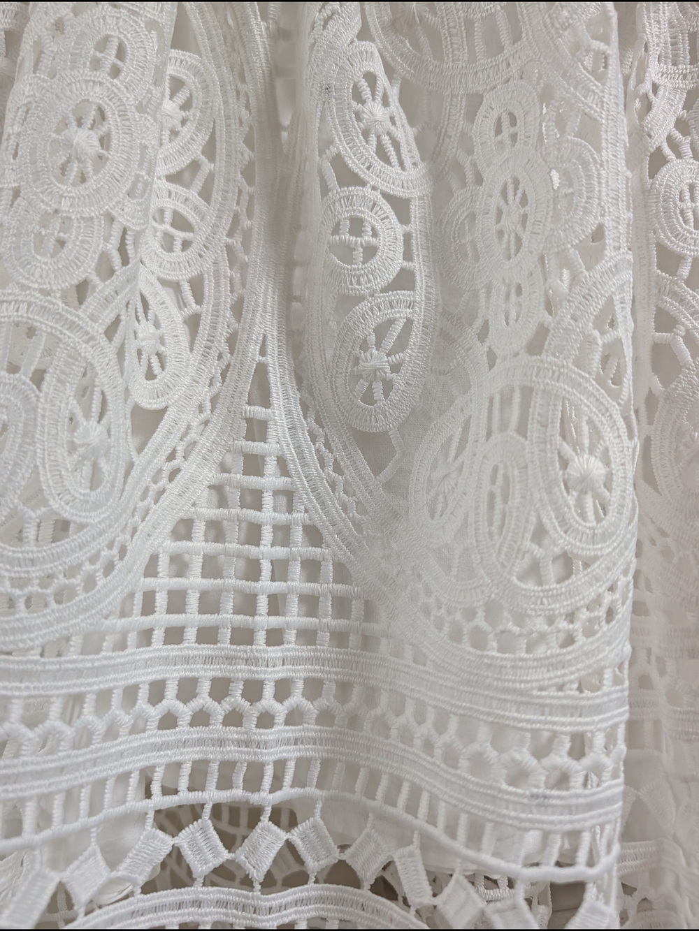 Anthro White Crochet Ruffle Strap Tank Top - Picture 4 of 15